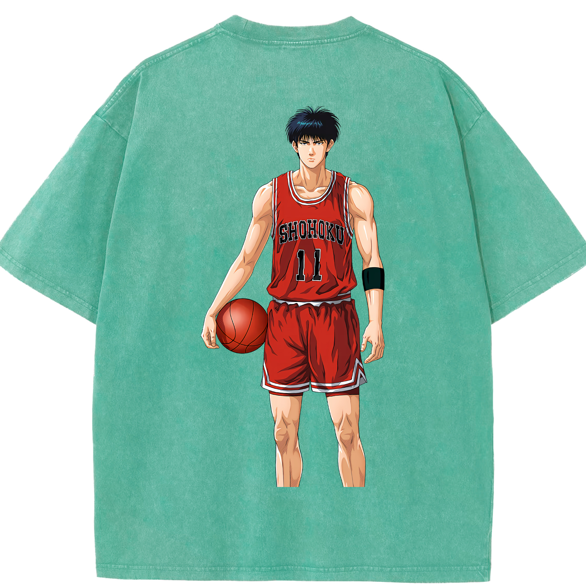 （画像用） SLAM DUNK／スラムダンク 綿100% ヴィンテージ風 半袖Tシャツ（背面プリント）